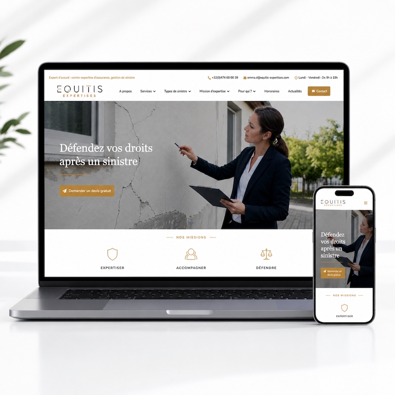 Exemple de site vitrine réalisé par KREATIC pour une entreprise de la métropole lilloise