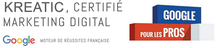 Certifications et partenaires de l'agence web KREATIC &agrave; Lille