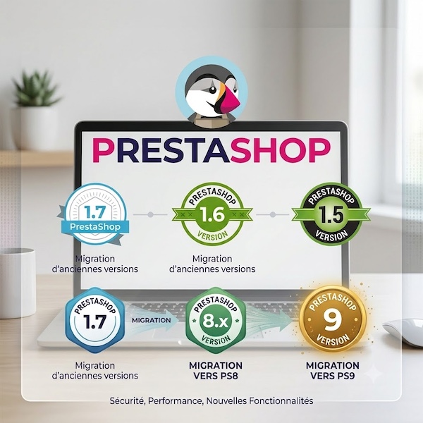 Mise à jour d'une boutique PrestaShop