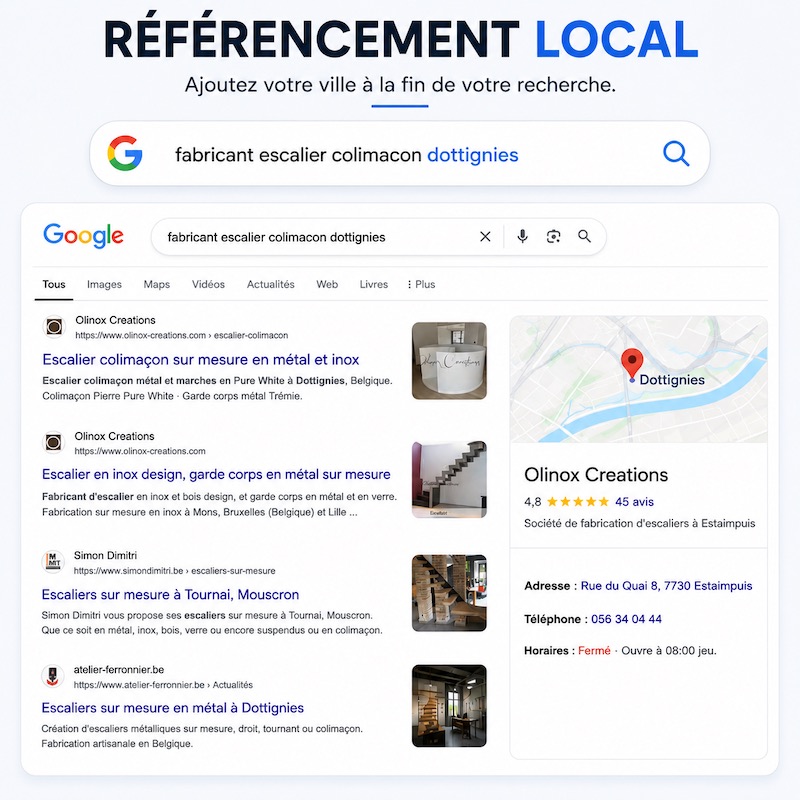 R&eacute;f&eacute;rencement local sur Google