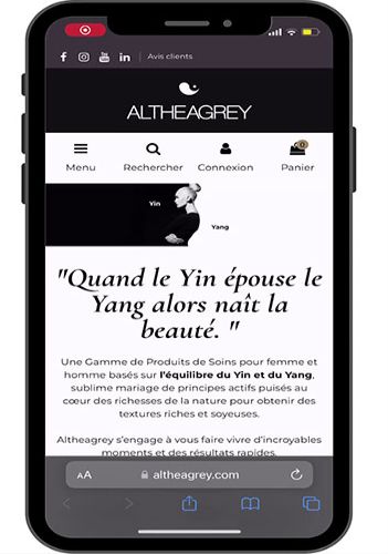 Site internet mobile créé par KREATIC